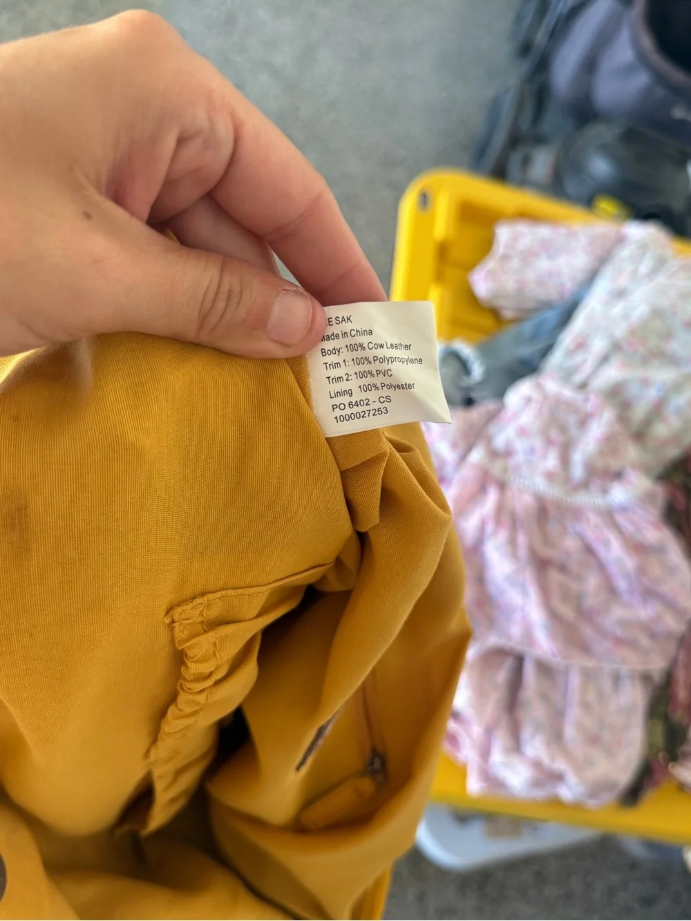 The Sak yellow hobo tote bag GUC cow leather